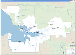 Northwest ArcticBorough (County), AK Wall Map Zip Code Basic Style 2026